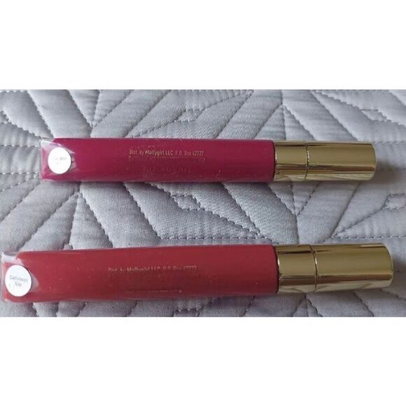 MALLY - NWT High Shine Liquid Lip Balm Duo in Peach & Hot Pink/2 Full-Size Tubes - Picture 9 of 16